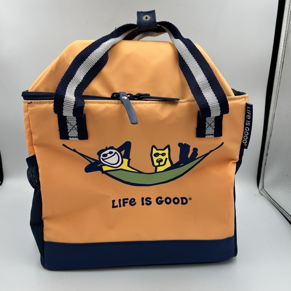 Life Is Good Insulated Cooler Bag 24 Can Handle & Shoulder Strap Lunch Box